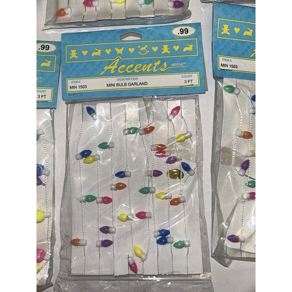 Mini Christmas Light Garland 6 Package Lot